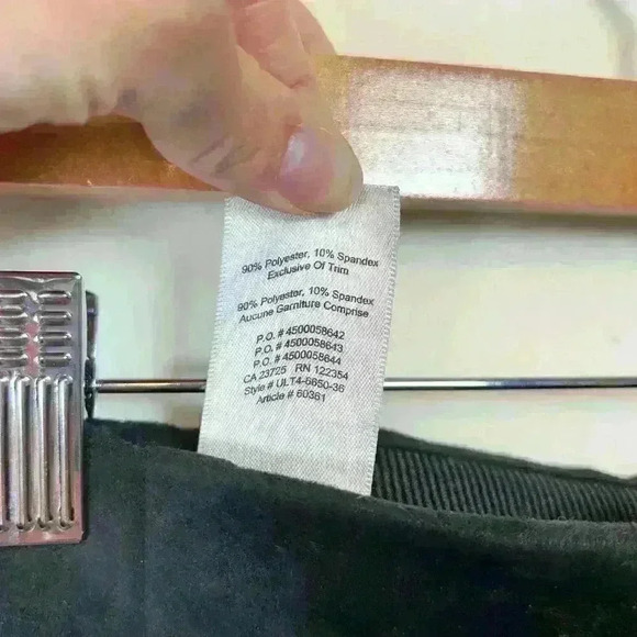 ARITZIA Wilfred Faux Suede Brushed Microfiber Work Pants Leggings Black Women 0 - Picture 7 of 9